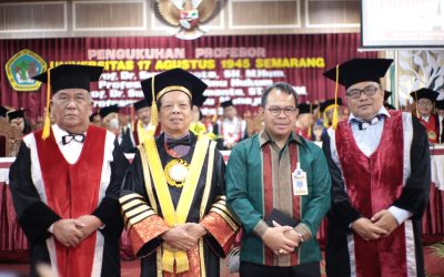 Kukuhkan Dua Guru Besar, Rektor UNTAG Impikan Tahun 2025 Miliki 15 Profesor